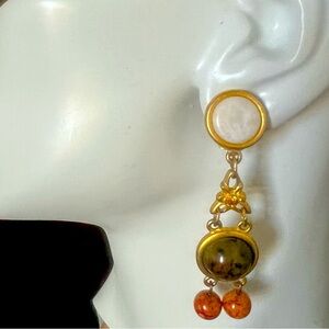 Vintage dangling earring clip on